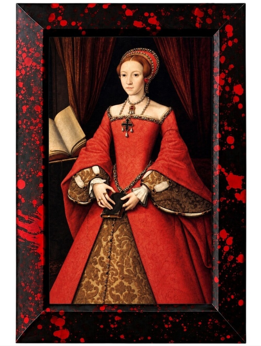 Serial Killer Elizabeth Bathory Gothic Oddity Queen Horror Bloody Gore Framed